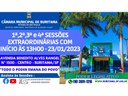 1ª,2ª,3ª e 4ª SESSÕES EXTRAORDINÁRIAS COM INÍCIO ÀS 13H00 - 23/01/2023 1ª,2ª,3ª e 4ª SESSÕES EXTRAORDINÁRIAS COM INÍCIO ÀS 13H00 - 23/01/2023