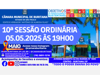 10ª SESSÃO ORDINÁRIA - 05.05.2025 ÀS 19H00.
