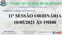 11ª SESSÃO ORDINÁRIA - 10/05/2021