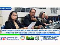 12ª SESSÃO ORDINÁRIA - 18.05.2026 ÀS 19H00.