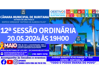12ª SESSÃO ORDINÁRIA - 20.05.2024 ÀS 19H00.