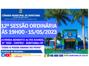 12ª SESSÃO ORDINÁRIA ÀS 19H00 - 15/05/2023 12ª SESSÃO ORDINÁRIA ÀS 19H00 - 15/05/2023