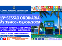 13ª SESSÃO ORDINÁRIA ÀS 19H00 - 05/06/2023