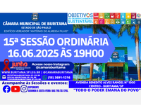 15ª SESSÃO ORDINÁRIA - 16.06.2025 ÀS 19H00.