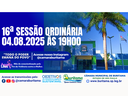 16ª SESSÃO ORDINÁRIA - 04.08.2025 ÀS 19H00.