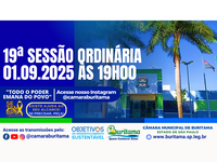 19ª SESSÃO ORDINÁRIA - 01.09.2025 ÀS 19H00.