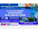 1ª, 2ª, 3ª e 4ª SESSÕES EXTRAORDINÁRIAS - 20.01.2025 ÀS 13H00 1ª, 2ª, 3ª e 4ª SESSÕES EXTRAORDINÁRIAS - 20.01.2025 ÀS 13H00