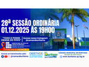 28ª SESSÃO ORDINÁRIA - 01.12.2025 ÀS 19H00.