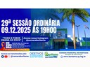 29ª SESSÃO ORDINÁRIA - 09.12.2025 ÀS 19H00.