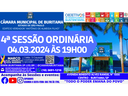 4ª SESSÃO ORDINÁRIA - 04.03.2024 - ÀS 19H00. 4ª SESSÃO ORDINÁRIA - 04.03.2024 - ÀS 19H00.