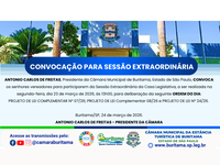 6ª, 7ª e 8ª SESSÕES EXTRAORDINÁRIAS - 27.03.2026 ÀS 17H30, 17H40 E 17H50.