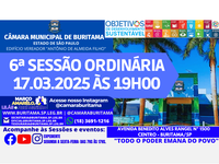 6ª SESSÃO ORDINÁRIA - 17.03.2025 ÀS 19H00.