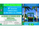 8ª SESSÃO ORDINÁRIA - 11/04/2022 - ÀS 19H00. 8ª SESSÃO ORDINÁRIA - 11/04/2022 - ÀS 19H00.