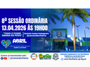 8ª SESSÃO ORDINÁRIA - 13.04.2026 ÀS 19H00.