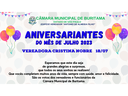 ANIVERSARIANTES DO MÊS DE JULHO ANIVERSARIANTES DO MÊS DE JULHO