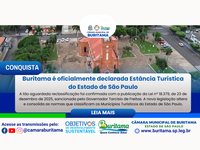 Buritama é oficialmente declarada Estância Turística do Estado de São Paulo.