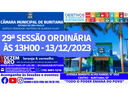 COMUNICADO - 29ª SESSÃO ORDINÁRIA - 13.12.2023 ÀS 13H00. COMUNICADO - 29ª SESSÃO ORDINÁRIA - 13.12.2023 ÀS 13H00.