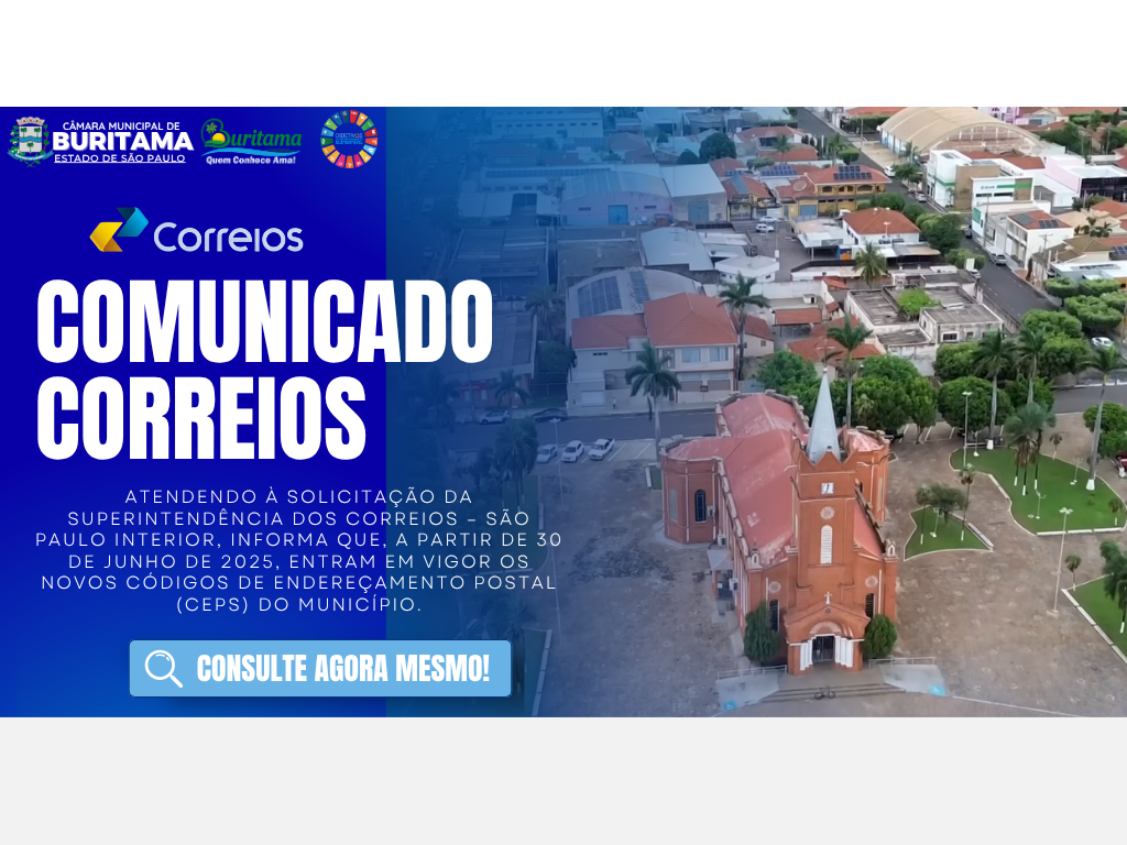 Correios implantam novo sistema de CEP por logradouro em Buritama a partir de hoje.